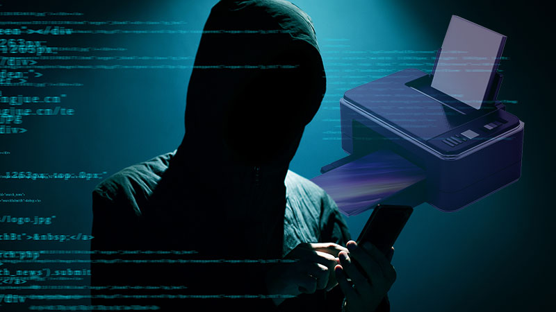 Un hacker pirate une imprimante